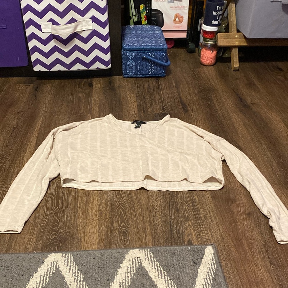 cropped ribbed shirt